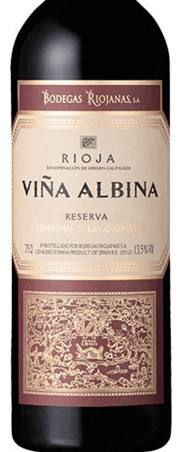 Viña Albina Reserva Selección - 2016 - 6 x 0,75 lt. -  Bodegas Riojanas