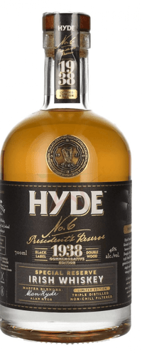 Hyde No.6 PRESIDENT, S RESERVE 1938 Commemorative Edition Special Reserve Irish Whiskey 46 %  0,70 Liter