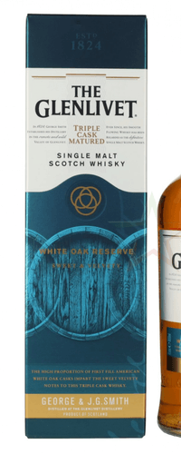 The Glenlivet WHITE OAK RESERVE Triple Cask Matured Single Malt Scotch Whisky 40 %  1,00 lt.