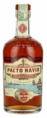 Pacto Navio Single Distillery Cuban Rum FRENCH OAK RED WINE Cask by Havana Club 40 %  0,70 lt.