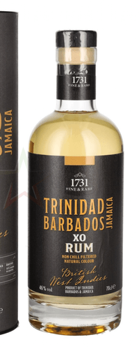 1731 Fine & Rare TRINIDAD BARBADOS JAMAICA XO British West Indies Rum 46.0 %  0,70 lt.