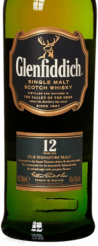 Single Malt Scotch Whisky Glenfiddich 12 Y 40 % 70 cl.