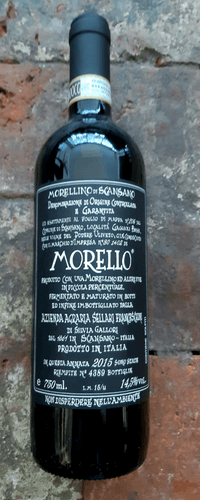 Morellino di Scansano 'Morello' 2015, Francheschini, Tuscany, Italy
