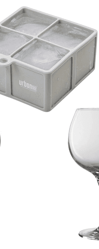 Ice Cube Tray and Gin Balloon Glass Set