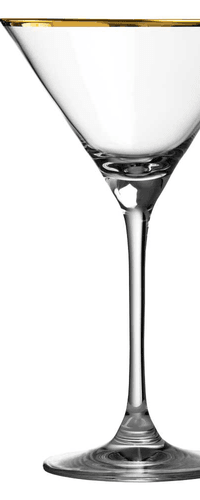 Verdot Gold Rim Martini Glass 21cl- Box 6