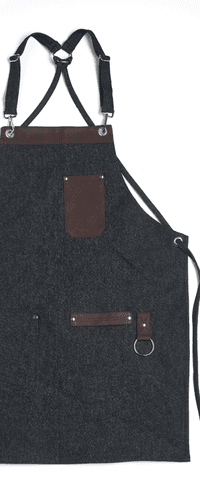 100% Denim Apron with Leather Details I