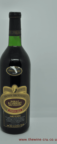Brown Brothers Shiraz Cabernet Everton Hills Family Reserve 1970