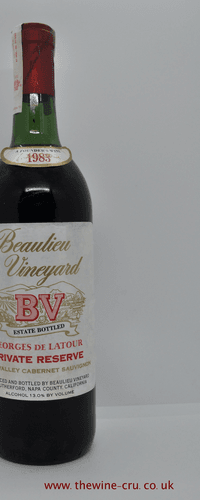 Beaulieu Vineyard Georges De Latour Private Reserve 1983