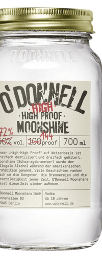 O'Donnell Moonshine High Proof 72% Vol. 0,7l