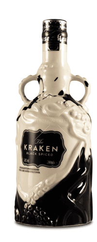 The Kraken Black Spiced Ceramic Limited Edition Black & White 40% Vol. 0,7l