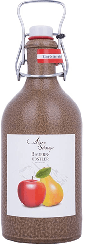 Nannerl Alpenschnaps BAUERN-OBSTLER 38% Vol. 0,5l im Tonkrug