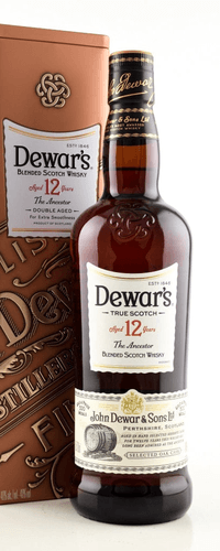 Dewar's 12 Years Old Blended Scotch Whisky Double Aged 40% Vol. 0,7l in Giftbox
