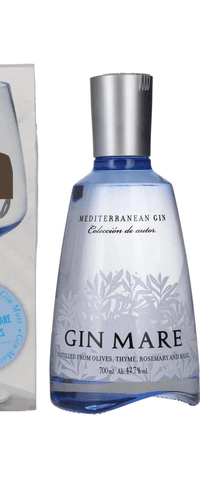 Gin Mare Mediterranean Gin 42,7% Vol. 0,7l in Giftbox with glass