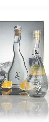 U'Luvka Vodka ORANGE & JUNIPER The Spirit of Friendship 40% Vol. 0,1 l in Giftbox with 2 Glasses