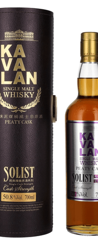 Kavalan SOLIST Single Malt Whisky PEATY CASK Single Cask Strength 50,8% Vol. 0,7l in Giftbox