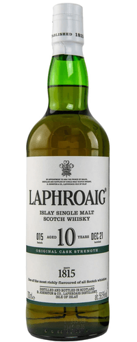 Laphroaig 10 Years Old Original Cask Strength Batch 15 56,5% Vol. 0,7l in Giftbox