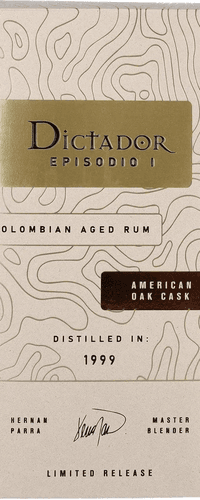 Dictador RIMA 1 22 Years Old AMERICAN OAK Cask Vintage 2000 43% Vol. 0,7l in Giftbox