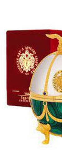 Imperial Collection Vodka Fabergé Egg Pearl White and Emerald Green 40% Vol. 0,7l in Giftbox
