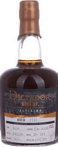 Dictador BEST OF 1987 APASIONADO Colombian Rum 30YO/020317/EX-P329 43% Vol. 0,7l