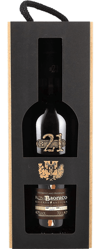 Ron Baoruco 21 Años Reserva Antigua Dominicano Premium 40% Vol. 0,7l in Giftbox
