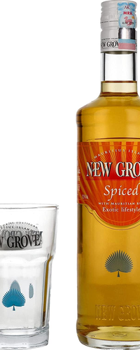 New Grove SPICED Mauritius Island Rum 37,5% Vol. 0,7l with glass