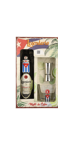 Legendario Elixir de Cuba Mojito Geschenkset 34% Vol. 0,7l in Giftbox with glass and Doppelmessbecher