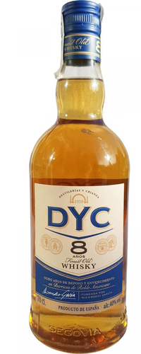 DYC Destilerias y Crianza 8 Years Old Whisky 40% Vol. 0,7l