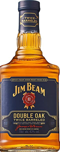 Jim Beam Double Oak Twice Barreled 43% Vol. 0,7l in Giftbox with 2 Kristalltumbler