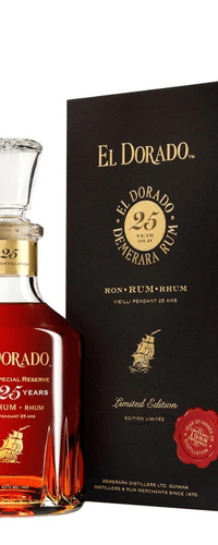 El Dorado 25 Years Old GRAND SPECIAL RESERVE Rum 1988 43% Vol. 0,7l in Giftbox