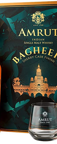 Amrut BAGHEERA Indian Single Malt Whisky Sherry Cask Finish 46% Vol. 0,7l in Giftbox with 2 glasses