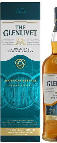 The Glenlivet WHITE OAK RESERVE Triple Cask Matured Single Malt Scotch Whisky 40% Vol. 1l in Giftbox