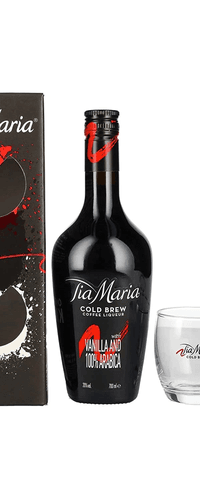 Tia Maria Cold Brew Coffee Liqueur 20% Vol. 0,7l in Giftbox with 2 glasses