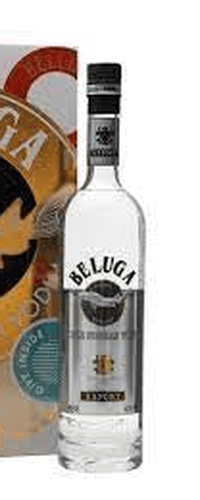 Beluga Noble Russian Vodka EXPORT 40% Vol. 0,7l in Giftbox with Highball glass