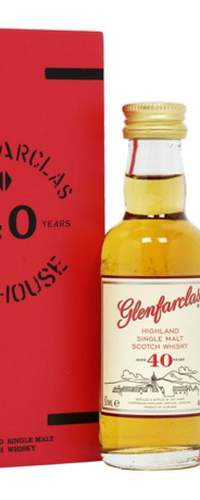Glenfarclas 40 Years Old Highland Single Malt Scotch Whisky 43% Vol. 0,05l in Giftbox
