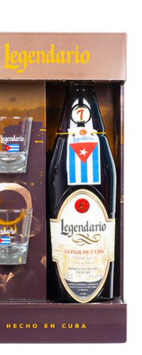 Legendario Elixir de Cuba 34% Vol. 0,7l in Giftbox with 2 glasses
