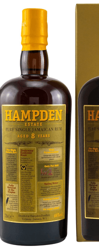 Hampden Estate 8 Years Old Pure Single Jamaican Rum 46% Vol. 0,7l in Giftbox