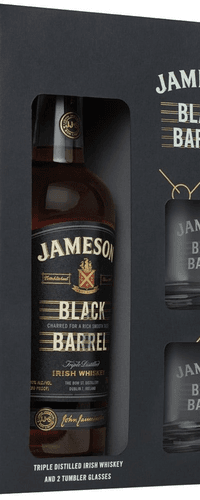Jameson BLACK BARREL Triple Distilled Irish Whiskey 40% Vol. 0,7l in Giftbox with 2 glasses