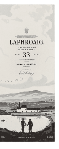Laphroaig 33 Years Old Strong Characters DONALD JOHNSTON Islay Single Malt 43,8% Vol. 0,7l in Giftbox