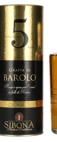 Sibona 5 Anni Invecchiata Grappa di BAROLO 44% Vol. 0,5l in Giftbox