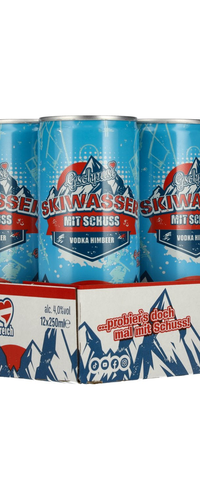 Gschpusi Skiwasser with Schuss Pfand 4% Vol. 12x0,25l Dosen