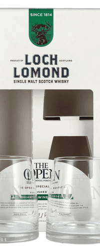 Loch Lomond THE OPEN SPECIAL EDITION 153th Royal Portrush Chianti Wine 2025 46% Vol. 0,7l in Giftbox with 2 glasses