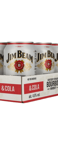 Jim Beam Kentucky Straight Bourbon Whiskey & Cola 4,5% Vol. 12x0,33l Dosen