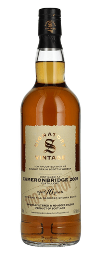 Signatory Vintage 100 Proof Edition CAMERONBRIDGE 16 Years Old Single Grain #3 2009 57,1% Vol. 0,7l