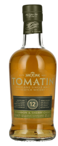 Tomatin 12 Years Old BOURBON & SHERRY CASKS 43% Vol. 0,2l