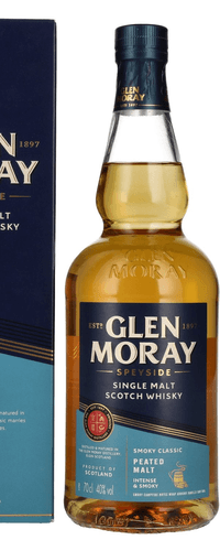 Glen Moray Smoky Classic Peated Single Malt 40% Vol. 0,7l in Giftbox