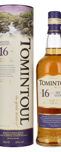 Tomintoul 16 Years Old Single Malt Scotch Whisky 40% Vol. 0,7l in Giftbox
