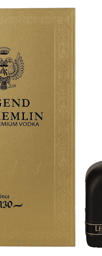 Legend of Kremlin Premium Russian Vodka BLACK BOTTLE-GOLD BOOK 40% Vol. 0,7l in Giftbox