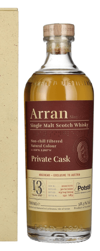 Arran 13 Years Old POTSTILL PRIVATE CASK Single Malt Scotch Whisky 58,3% Vol. 0,7l in Giftbox