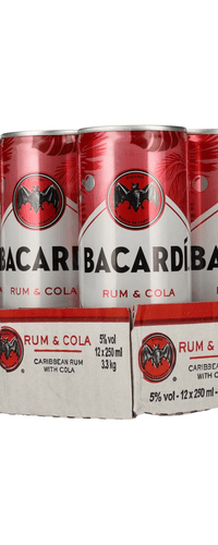 Bacardi Rum & Cola 5% Vol. 12x0,25l Dosen