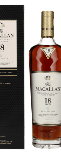 The Macallan 18 Years Old SHERRY OAK CASK 2024 43% Vol. 0,7l in Giftbox
